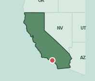 Map showing the location of ZIP code 90003 within California