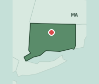 Map showing the location of ZIP code 06112 within Connecticut