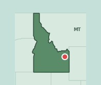 Map showing the location of ZIP code 83440 within Idaho