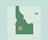 Map showing the location of ZIP code 83647 within Idaho