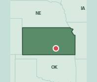 Map showing the location of ZIP code 67214 within Kansas