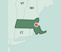 Map showing the location of ZIP code 02121 within Massachusetts