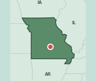 Map showing the location of ZIP code 65473 within Missouri
