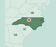 Map showing the location of ZIP code 27401 within North Carolina