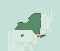 Map showing the location of ZIP code 10039 within New York