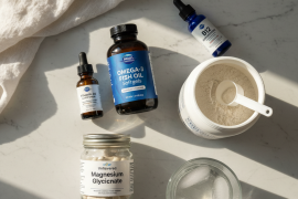 After-40 supplement stack: vitamin D3, fish oil, magnesium, creatine, and B12