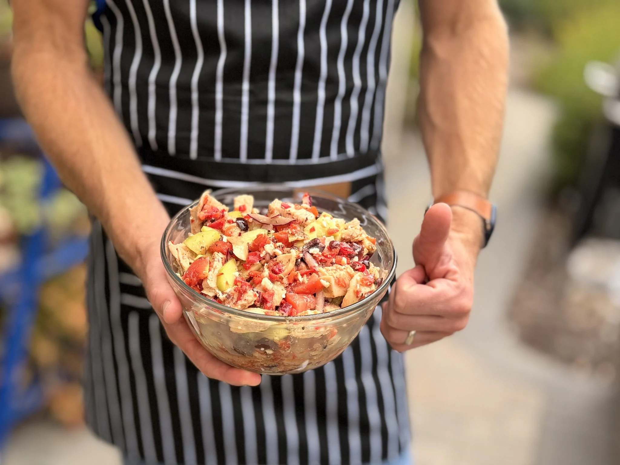 A Grilled-Chicken Greek Salad Built for the Days It’s Too Hot to Cook