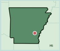 Map showing the location of this neighborhood within Arkansas