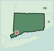 Map showing the location of this neighborhood within Connecticut