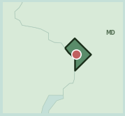 Map showing the location of this neighborhood within Washington D.C.