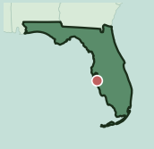 Map showing the location of this neighborhood within Florida