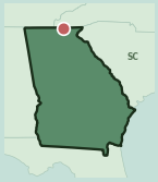 Map showing the location of this neighborhood within Georgia