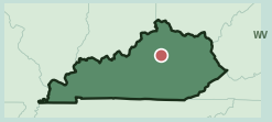 Map showing the location of this neighborhood within Kentucky