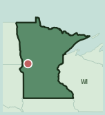 Map showing the location of this neighborhood within Minnesota