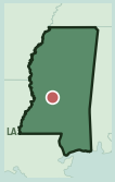 Map showing the location of this neighborhood within Mississippi