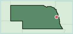 Map showing the location of this neighborhood within Nebraska