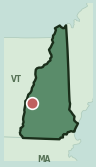 Map showing the location of this neighborhood within New Hampshire