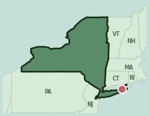 Map showing the location of this neighborhood within New York