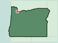 Map showing the location of this neighborhood within Oregon