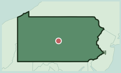 Map showing the location of this neighborhood within Pennsylvania