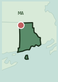 Map showing the location of this neighborhood within Rhode Island