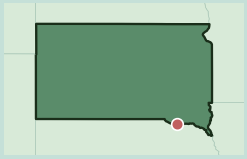 Map showing the location of this neighborhood within South Dakota