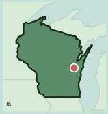 Map showing the location of this neighborhood within Wisconsin