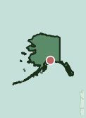 Map showing the location of ZIP code 99587 within Alaska