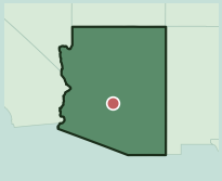 Map showing the location of ZIP code 85260 within Arizona