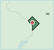 Map showing the location of ZIP code 20036 within Washington D.C.