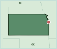 Map showing the location of ZIP code 66223 within Kansas