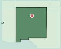 Map showing the location of ZIP code 87505 within New Mexico