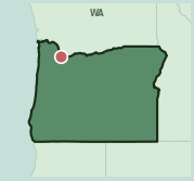 Map showing the location of ZIP code 97227 within Oregon
