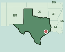 Map showing the location of ZIP code 77098 within Texas