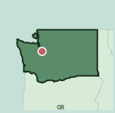 Map showing the location of ZIP code 98121 within Washington