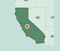 Map showing the location of ZIP code 93610 within California