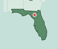 Map showing the location of ZIP code 32038 within Florida