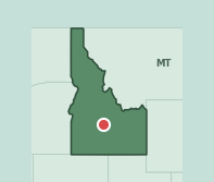 Map showing the location of ZIP code 83340 within Idaho