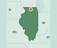 Map showing the location of ZIP code 61109 within Illinois
