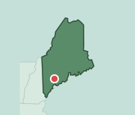 Map showing the location of ZIP code 04280 within Maine