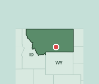 Map showing the location of ZIP code 59105 within Montana