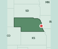 Map showing the location of ZIP code 68130 within Nebraska