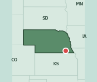 Map showing the location of ZIP code 68310 within Nebraska