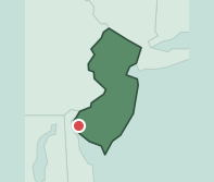 Map showing the location of ZIP code 08079 within New Jersey