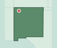 Map showing the location of ZIP code 87413 within New Mexico