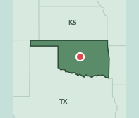 Map showing the location of ZIP code 73116 within Oklahoma