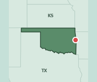 Map showing the location of ZIP code 74948 within Oklahoma