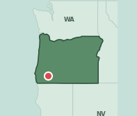 Map showing the location of ZIP code 97503 within Oregon