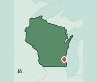 Map showing the location of ZIP code 53225 within Wisconsin