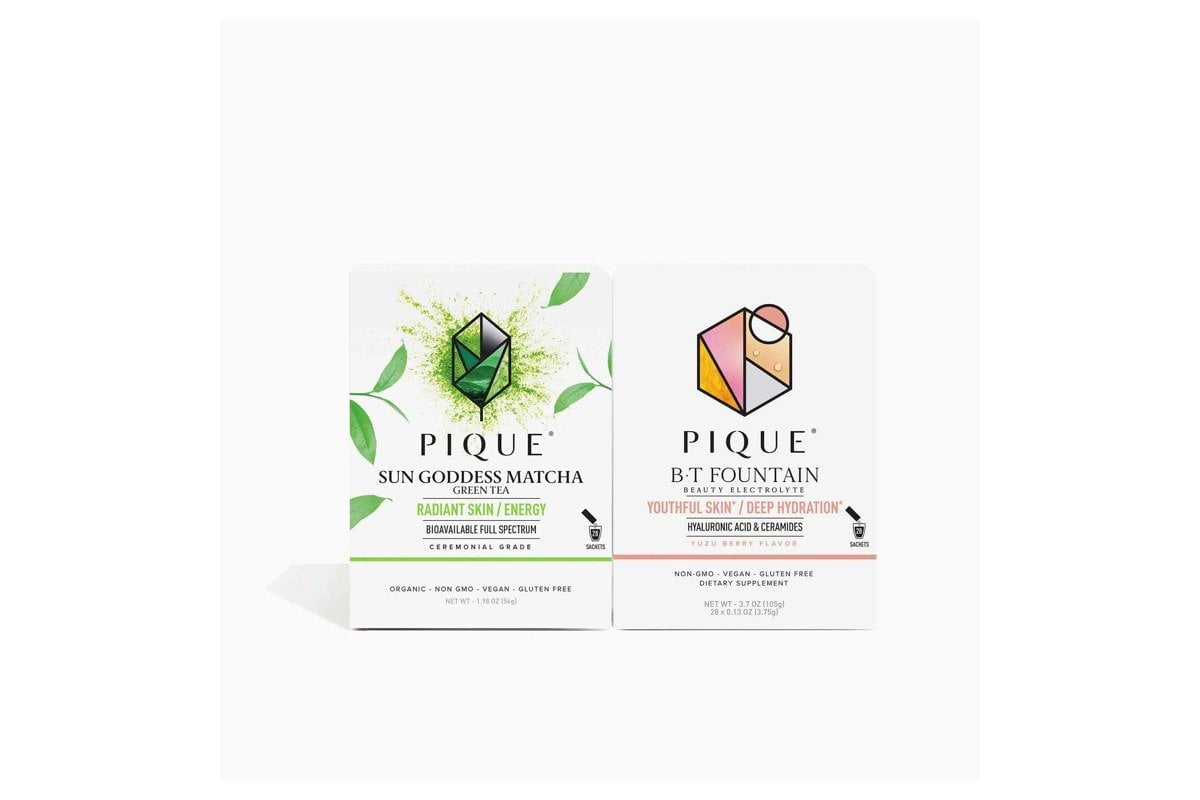 Pique Radiant Skin Duo: Sun Goddess Matcha and B.T Fountain